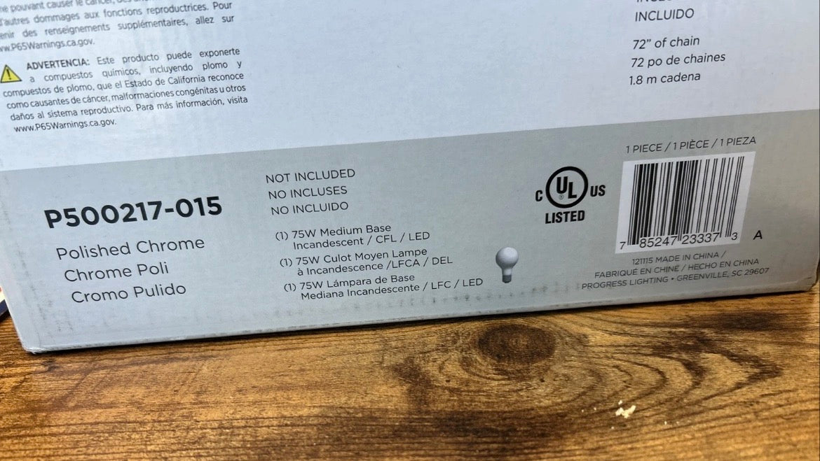 Mini Pendant Crystal Glass Accents Hanging Light