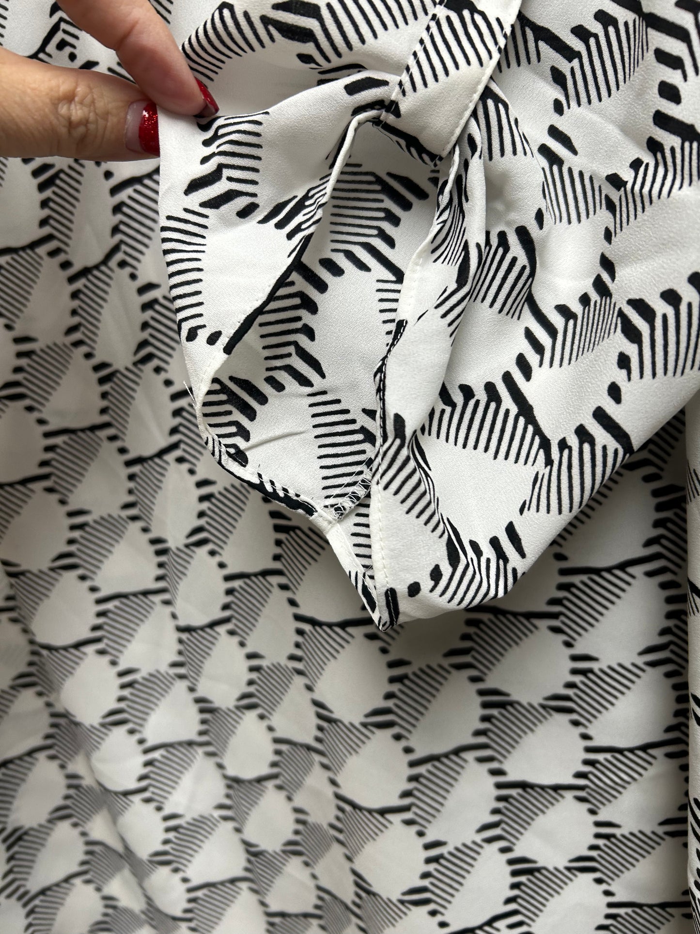 Worthington Black & White 3/4 Sleeve Blouse 0x