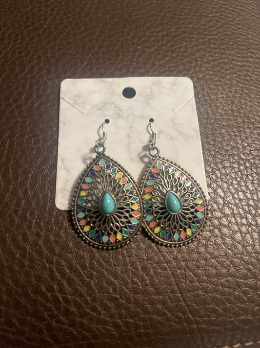 Multicolor Teardrop Earrings