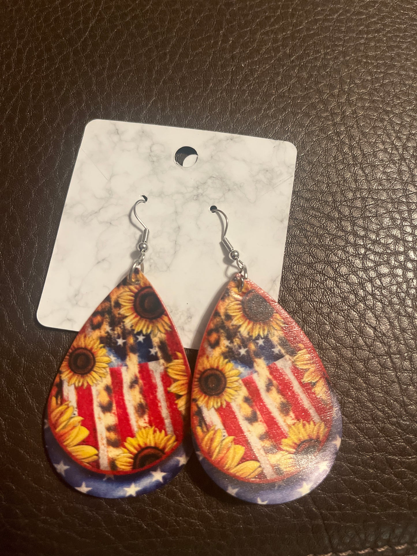 Leather Drop Earrings