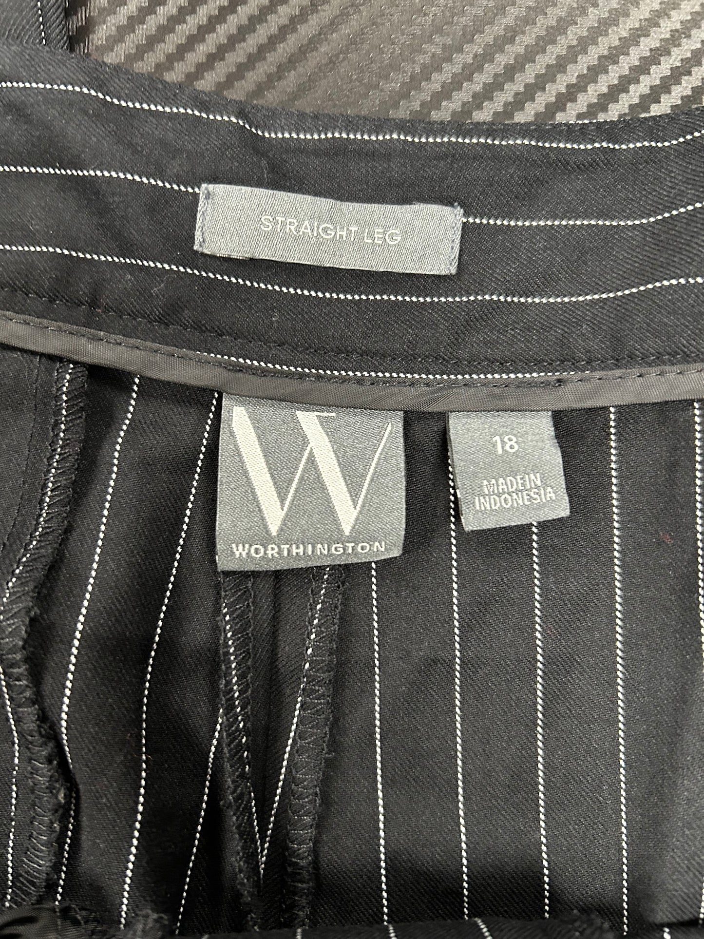 NEW! Worthington Black& White Pinstriped Dress Pants Size 18