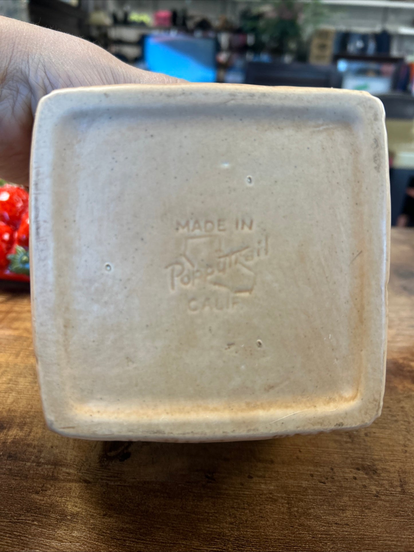 Vintage Strawberry Basket Cookie Jar