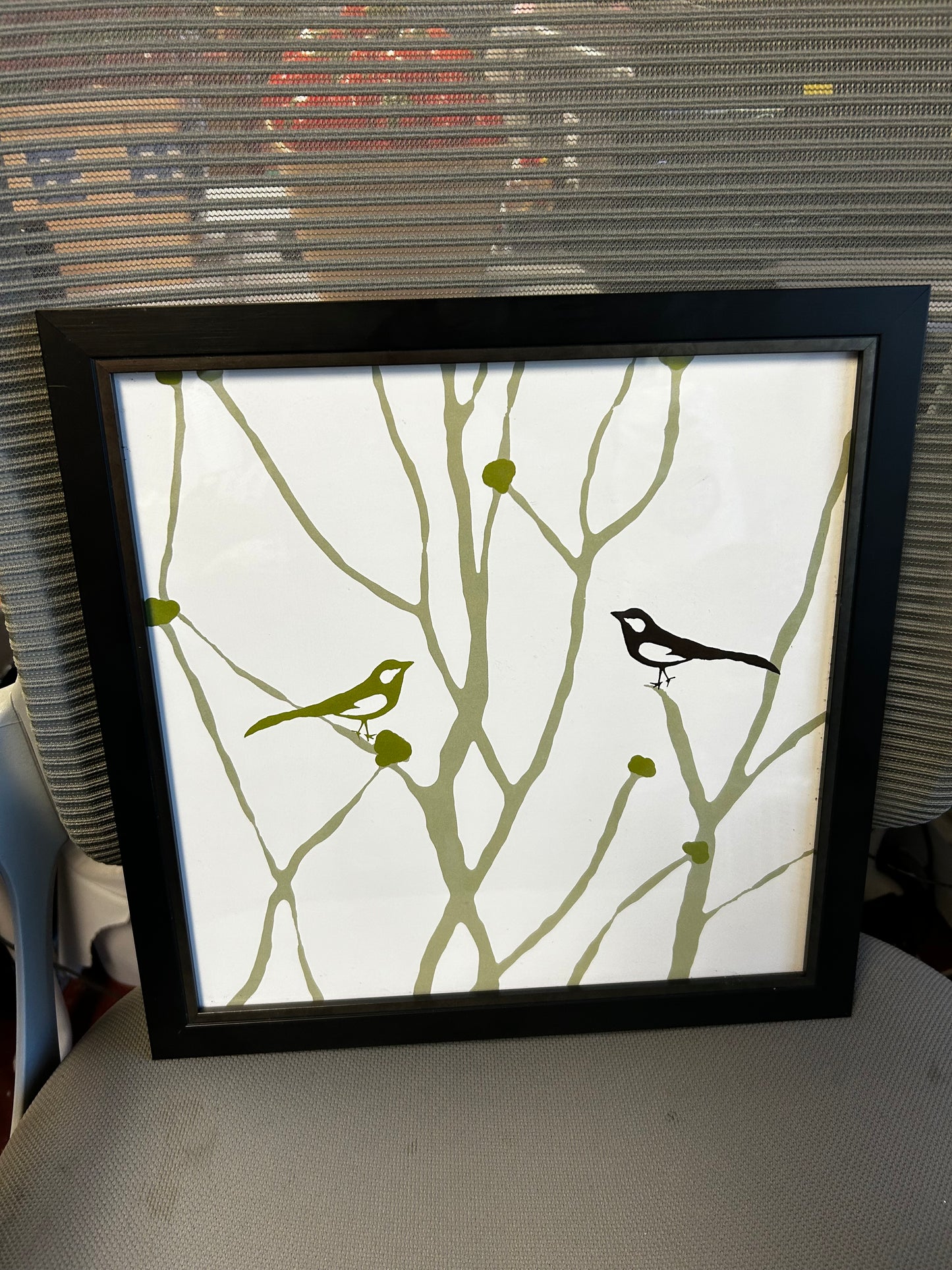 Framed artwork "Little Bird" by artist Erin Clark