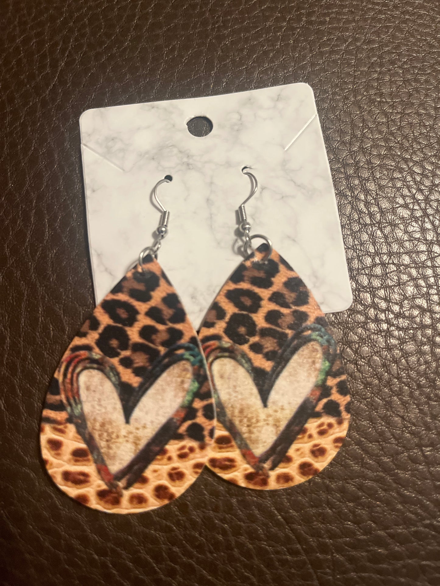 Leather Drop Earrings