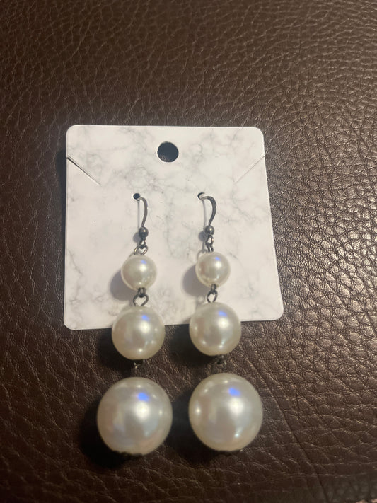 Long Pearl Drop Earrings