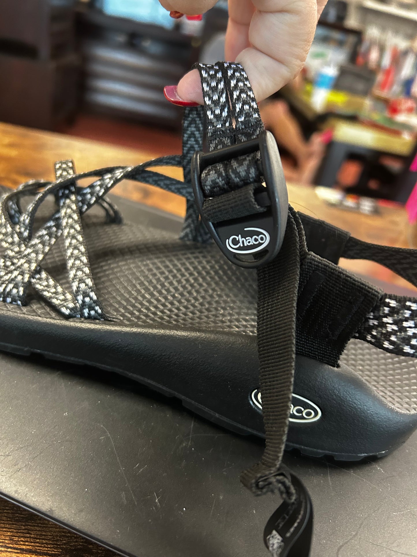 Chaco Size 9 Women’s Sandals Blk&White