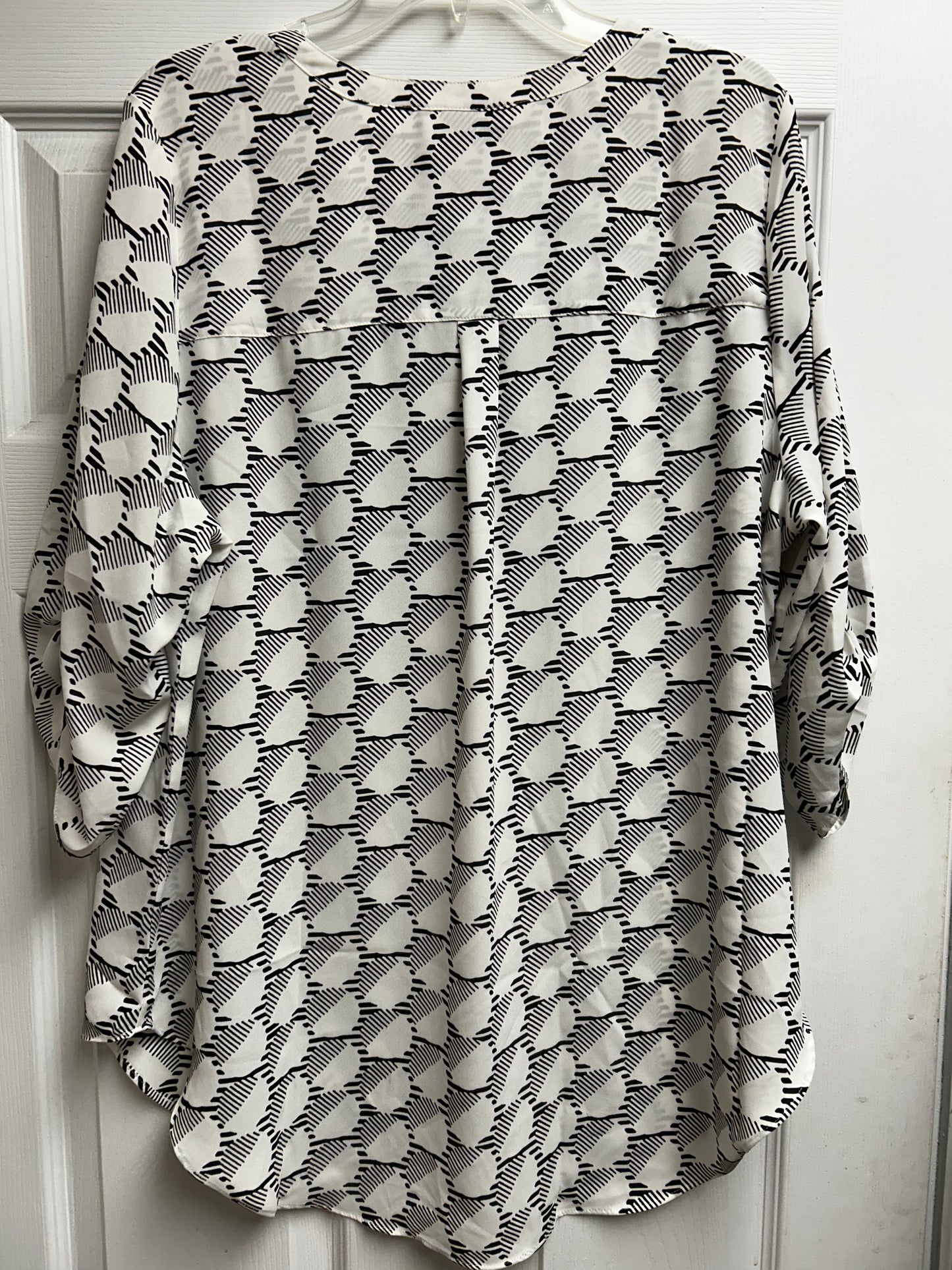 Worthington Black & White 3/4 Sleeve Blouse 0x
