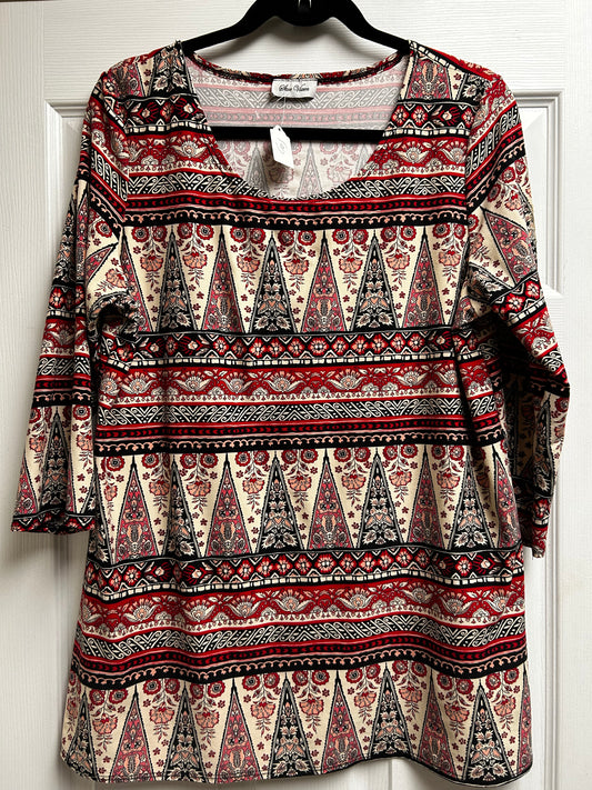 Star Vixen Plus Size Bohemian Print Blouse 2x