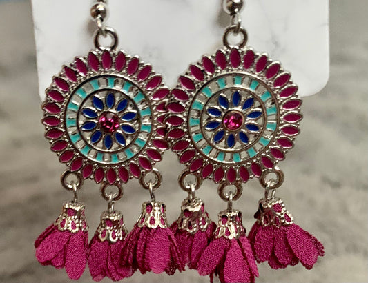 Emily Rose Flower Drop Earrings